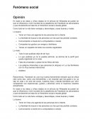 Opinión de fenómeno social