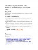 Actividad Complementaria 2: Taller - Ejercicios propuestos (15% del segundo 30%)