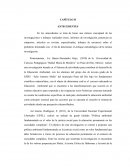 En los antecedentes se trata de hacer una síntesis conceptual de las investigaciones o trabajos realizados
