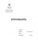Ejemplo de trabajo etnográfico - Antropología.