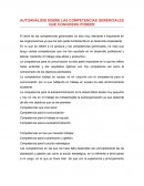 AUTOANÁLISIS SOBRE LAS COMPETENCIAS GERENCIALES QUE CONCIDERO POSEER