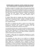 INFORME SOBRE EL EXAMEN DEL CONTROL INTERNO RELACIONADO CON LA PREPARACIÓN DE LA INFORMACIÓN FINANCIERA (