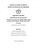 Administración de operaciones “Pronóstico de ventas en la cafetería Lillians Cofees ubicado en Plaza Altozano, Morelia, Michoacán”