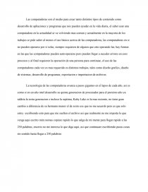 Ensayo sobre el manejo de una computadora.. Página 1