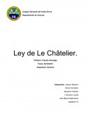 Informe de quimica ley de la chtelier