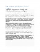 TAREA III.Evaluación, clínica diagnóstico y métodos de investigación