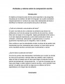 Actitudes y valores sobre la composición escrita