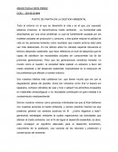 PUNTO DE PARTIA EN LA GESTION AMBIENTAL