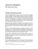 Filosofía y teoría del pensamiento