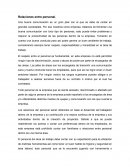 Relaciones entre personal.