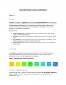 HOJA DE REPASO PARCIAL #1 DERECHO TEMA 1: EL HOMBRE.