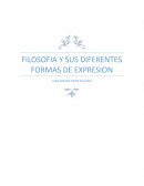 Filosofia y sus diferentes formas de expresión.