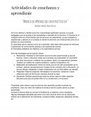 Actividades de enseñanza y aprendizaje “Modelo de aprendizaje constructivista “