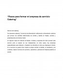 Pasos para formar mi empresa de servicio Catering