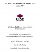 Analisis de la responsabilidad social en las empresas