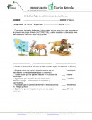 Evaluacion de ciencias naturales.