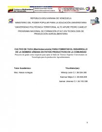 PROGRAMA NACIONAL DE FORMACIÓN (P.N.F) EN TECNOLOGÍA DE PRODUCCIÓN AGROALIMENTARIA. Página 1