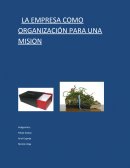 LA EMPRESA COMO ORGANIZACIÓN PARA UNA MISION