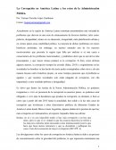 Ensayo la corrupción en América Latina.