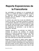 Reporte Exposiciones de la Francofonia