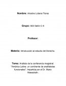 Análisis de la conferencia magistral: "América Latina: un continente de analfabetas funcionales". Impartida por el Dr. Mario Waissbluth