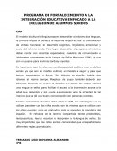 PROGRAMA DE FORTALECIMIENTO A LA INTEGRACIÓN EDUCATIVA ENFOCADO A LA INCLUSIÓN DE ALUMNOS SORDOS