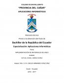 IMPLEMENTACIÓN DE MATERIALES DE ASEO