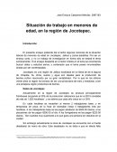 Situación de trabajo en menores de edad, en la región de Jocotepec