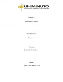 CUESTIONARIO ADMINISTRACIÓN FINANCIERA. Página 1