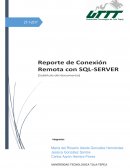 En el siguiente reporte encontraremos paso a paso el método adecuado para poder establecer una conexión remota (cliente-servidor), esto con el fin de recrear un escenario real, del mismo modo se encontraran imágenes que sirven como prueba de la realiza
