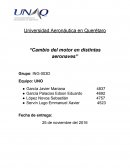 Cambio del motor en distintas aeronaves