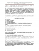 Acta de sesión ordinaria de órgano colegiado escolar
