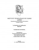 La Auditoría y su clasificación