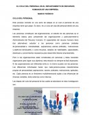EL CICLO DEL PERSONAL EN EL DEPARTAMENTO DE RECURSOS HUMANOS DE UNA EMPRESA.
