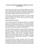 Análisis del crecimiento económico colombiano en el siglo XX.