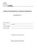 PRODUCTO INTEGRADOR DE LA UNIDAD DE APRENDIZAJE MATEMÁTICAS 1