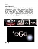 El producto de consumo que elegí es gel ego ya que es un producto que a diferencia de otros productos