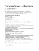 Característica de la plataforma e-commerce