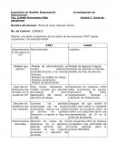 Realizar una tabla comparativa de los textos de las empresas AT&T Capital Corporation y la empresa FedEX