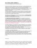 ELUCIDACIÓN CRÍTICA.