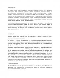 GDM se define como cualquier grado de intolerancia a la glucosa con inicio o primer reconocimiento durante el embarazo.. Página 1