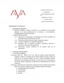 MEMORANDO PLANEACION AUDITORIA EXTERNA