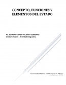 Concepto, funciones y elementos del Estado.