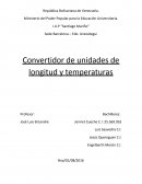 Convertidor de unidades de longitud y temperaturas