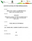 PROGRAMA NACIONAL DE FORTALECIMIENTO DE LA EDUCACIÓN ESPECIAL Y DE LA INTEGRACIÓN EDUCATIVA