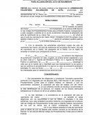 SENTENCIA DICTADA EN JURISDICCIÓN VOLUNTARIA PROMOVIDA PARA ACLARACIÓN DEL ACTA DE NACIMIENTO