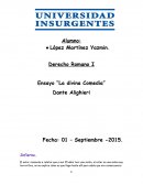 Derecho Romano I Ensayo “La divina Comedia”