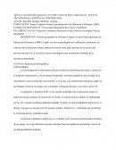 TÍTULO: UN DESAFÍO HACIA EL FUTURO: EDUCACIÓN A DISTANCIA, NUEVAS TECNOLOGÍAS Y DOCENCIA UNIVERSITARIA.