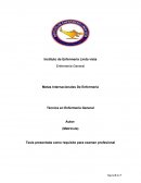 Metas Internacionales De Enfermería Técnica en Enfermería General