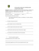 EJEMPLO DE UNA EVALUACION LENGUAJE Y COMUNICACIÓN